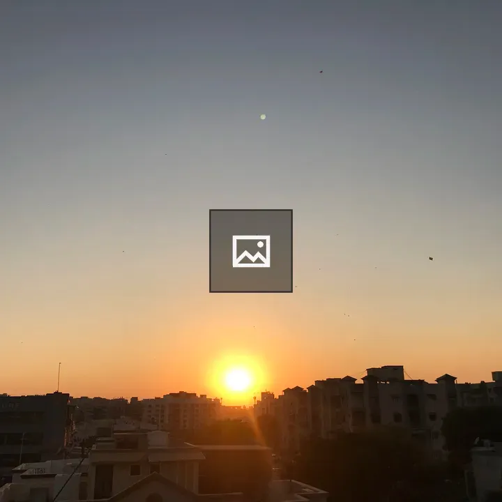 Sunset over Ahmedabad horizon
