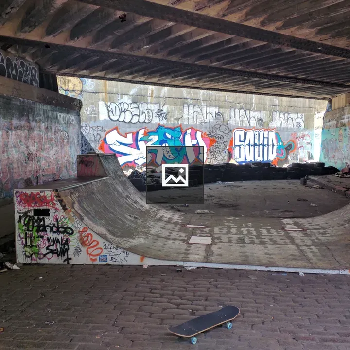 DIY Concrete Skatepark Scene