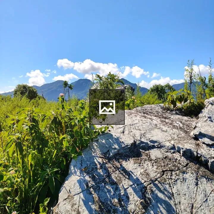 Rocky outcrop with blue sky