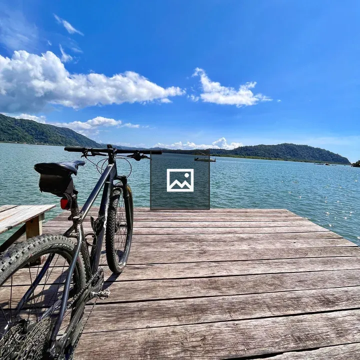 Bicycle on wooden pier