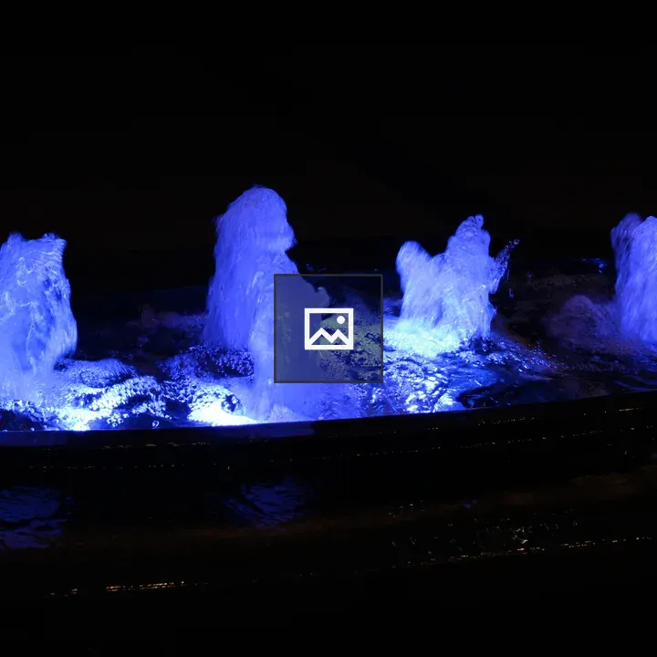 Fountain in Blue and Black
