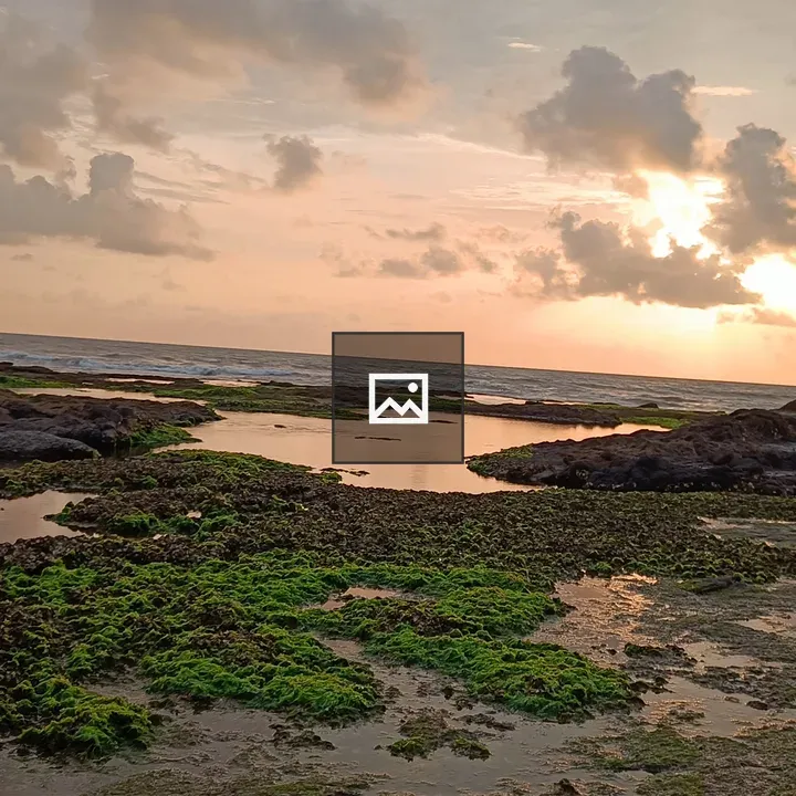 Sunset Coastline with Rock Formations