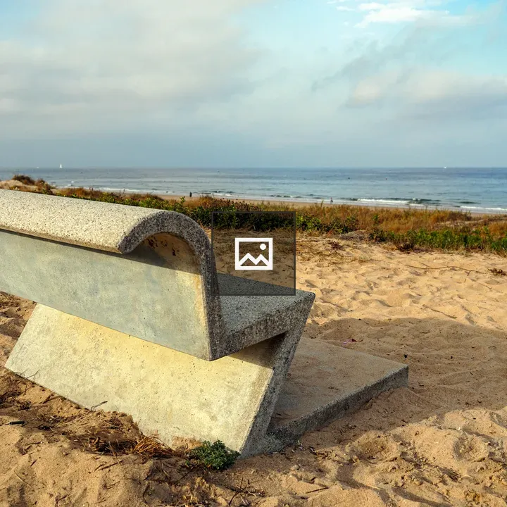 Concrete Beach Bench