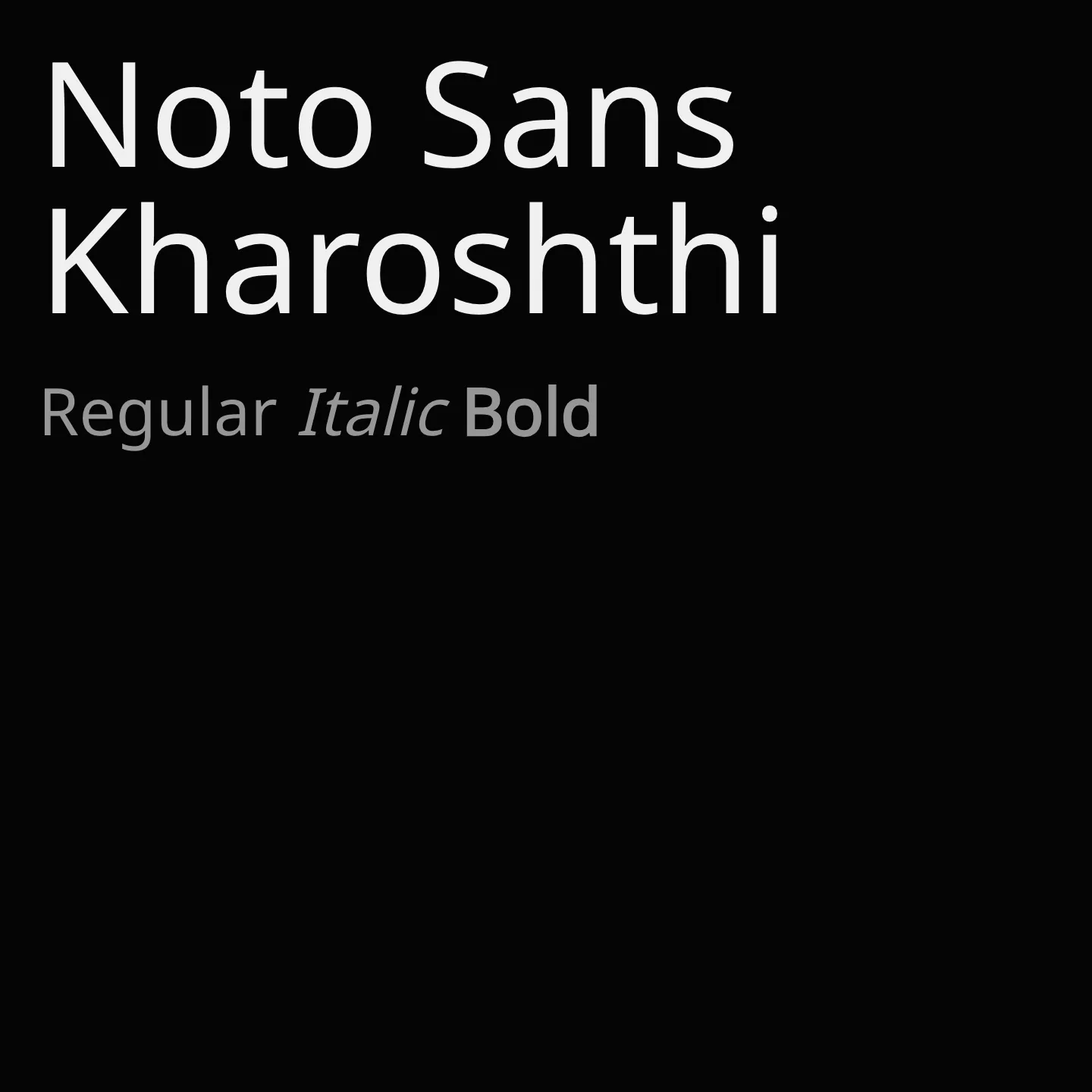 Noto Sans Kharoshthi