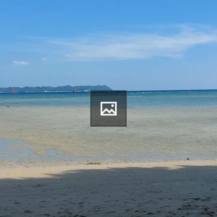 Sandy beach at low tide