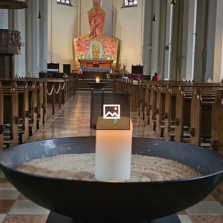 Interior of Andräkirche with Candles