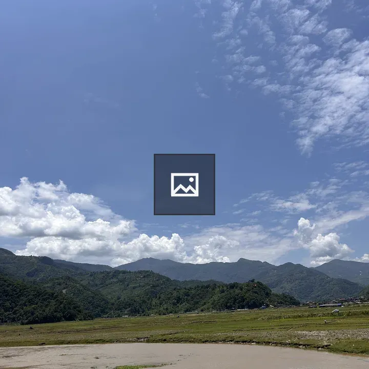 Scenic landscape with water and fields