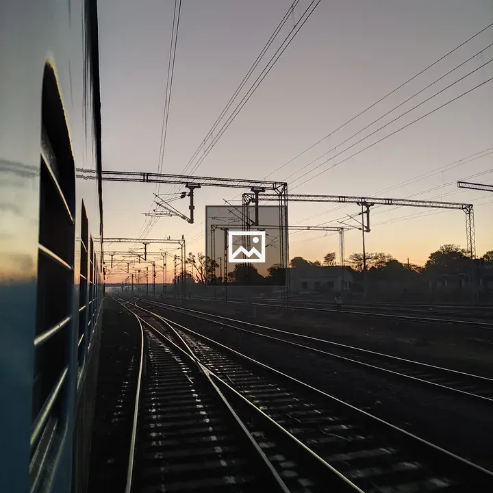 Outside of a Train at Dusk