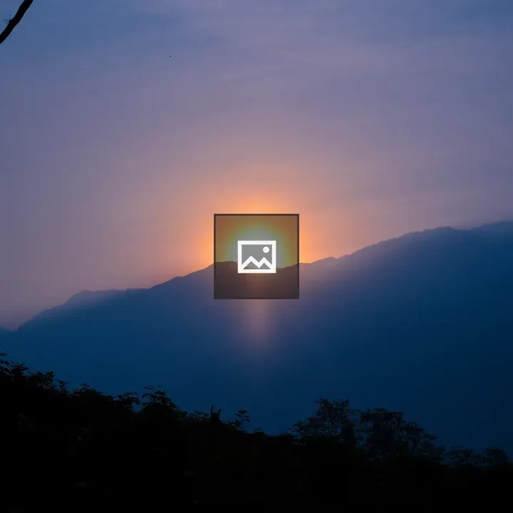 Sunrise over a mountain ridge
