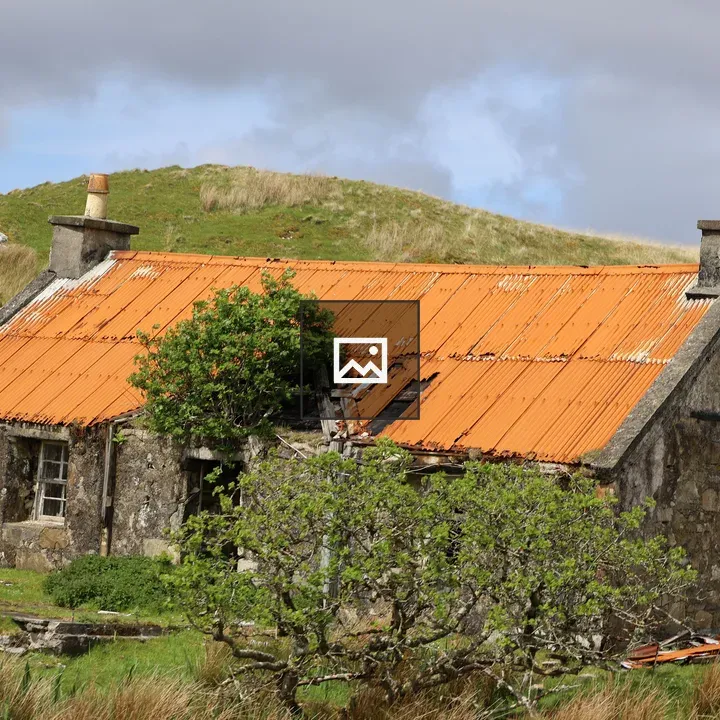 Derelict stone cottage