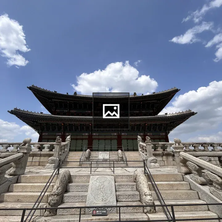Grand traditional building with tiered roof