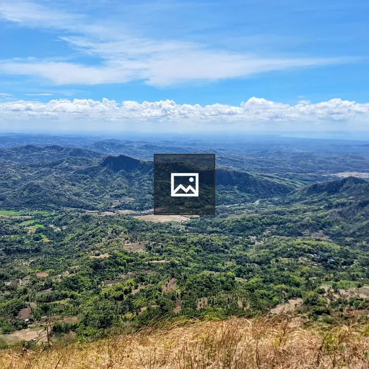 Scenic valley with hills and mountains