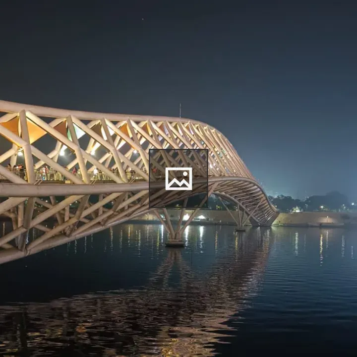 Atal Pedestrian Bridge at Night