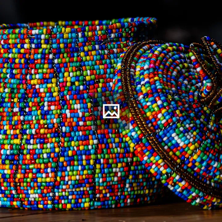 Beaded Mosaic Basket