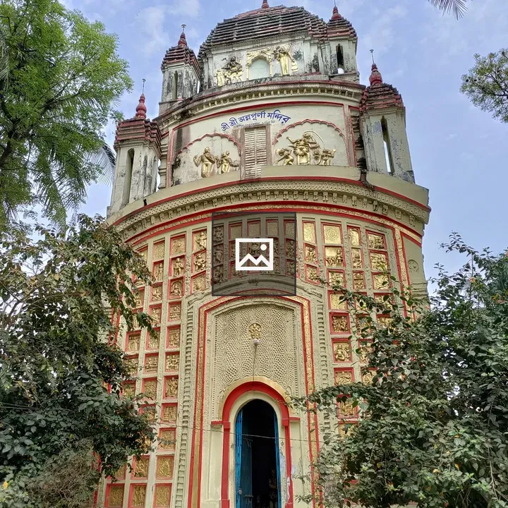 Entrance of a temple with statues