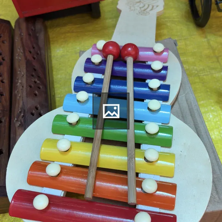 Colorful xylophone toy guitar
