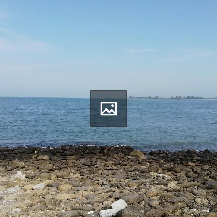 Rocky shoreline at St. Martin beach