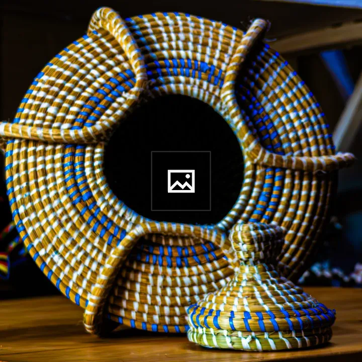 Handwoven Circular Basket
