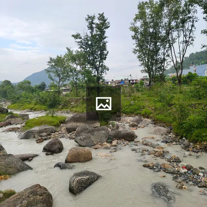 River winding among rocks