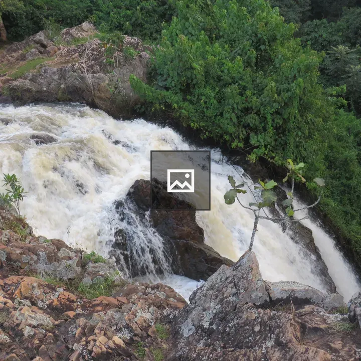 Waterfall with Tropical Forest View
