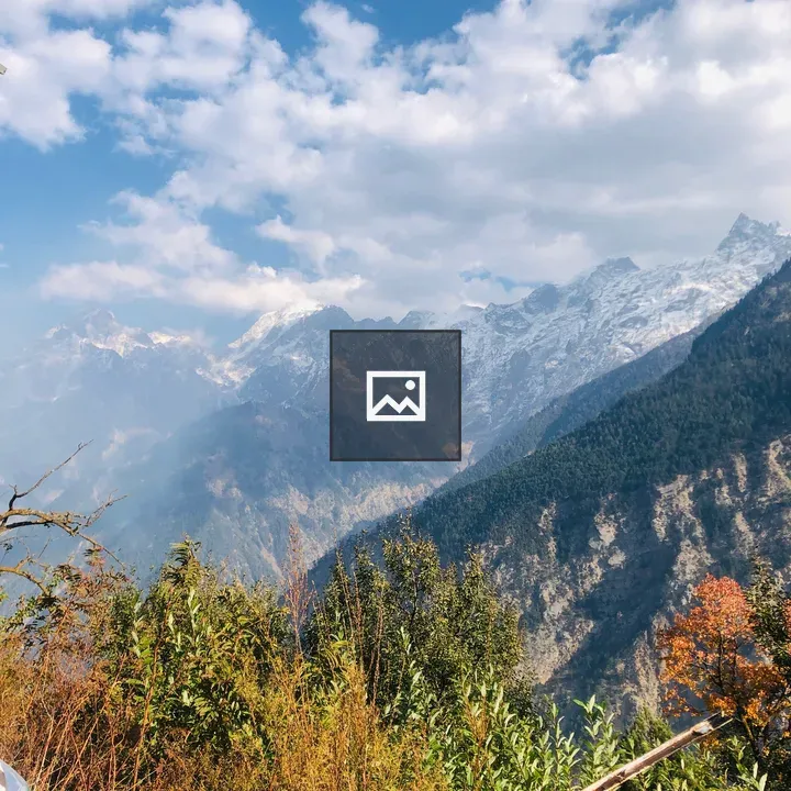 Himalayas viewed from Rogi Village