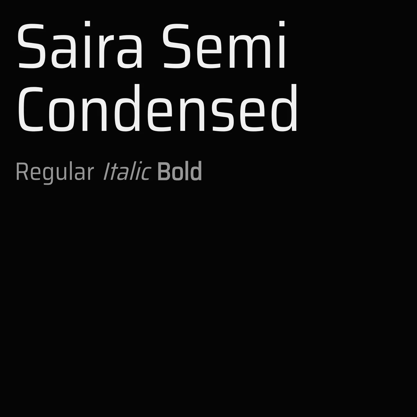 Saira Semi Condensed