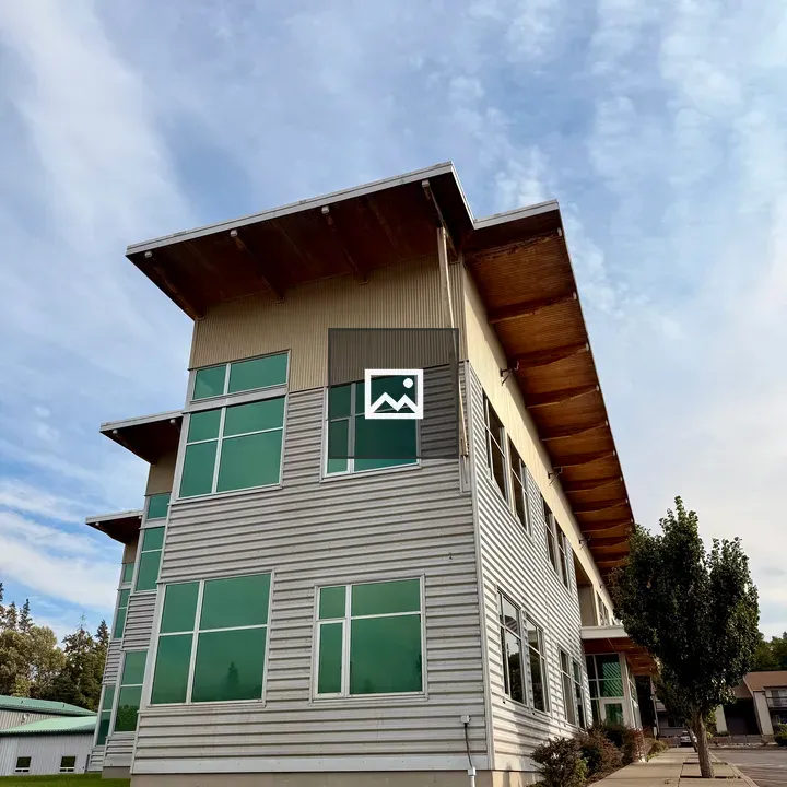 Modern three-story building
