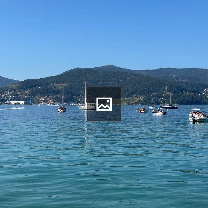 Small boats on Vigo coast