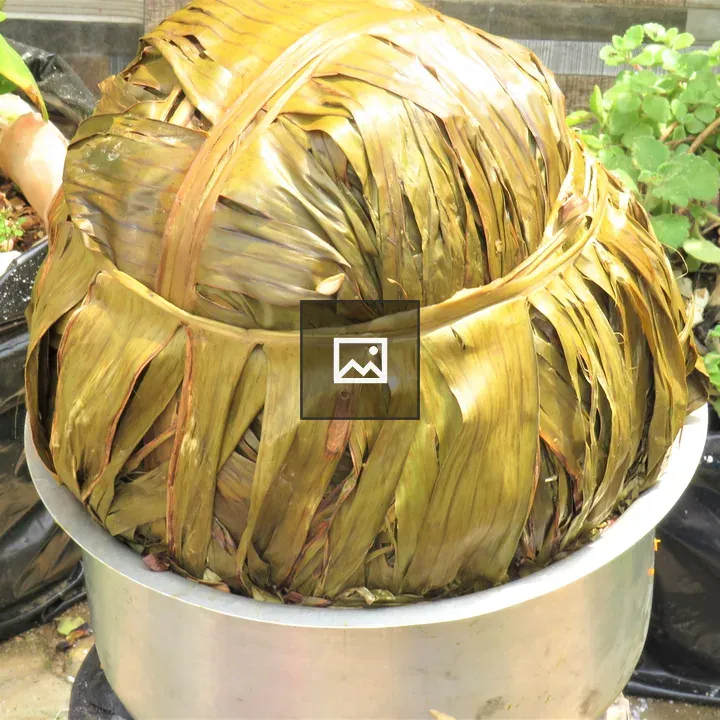 Matooke in Banana Leaves