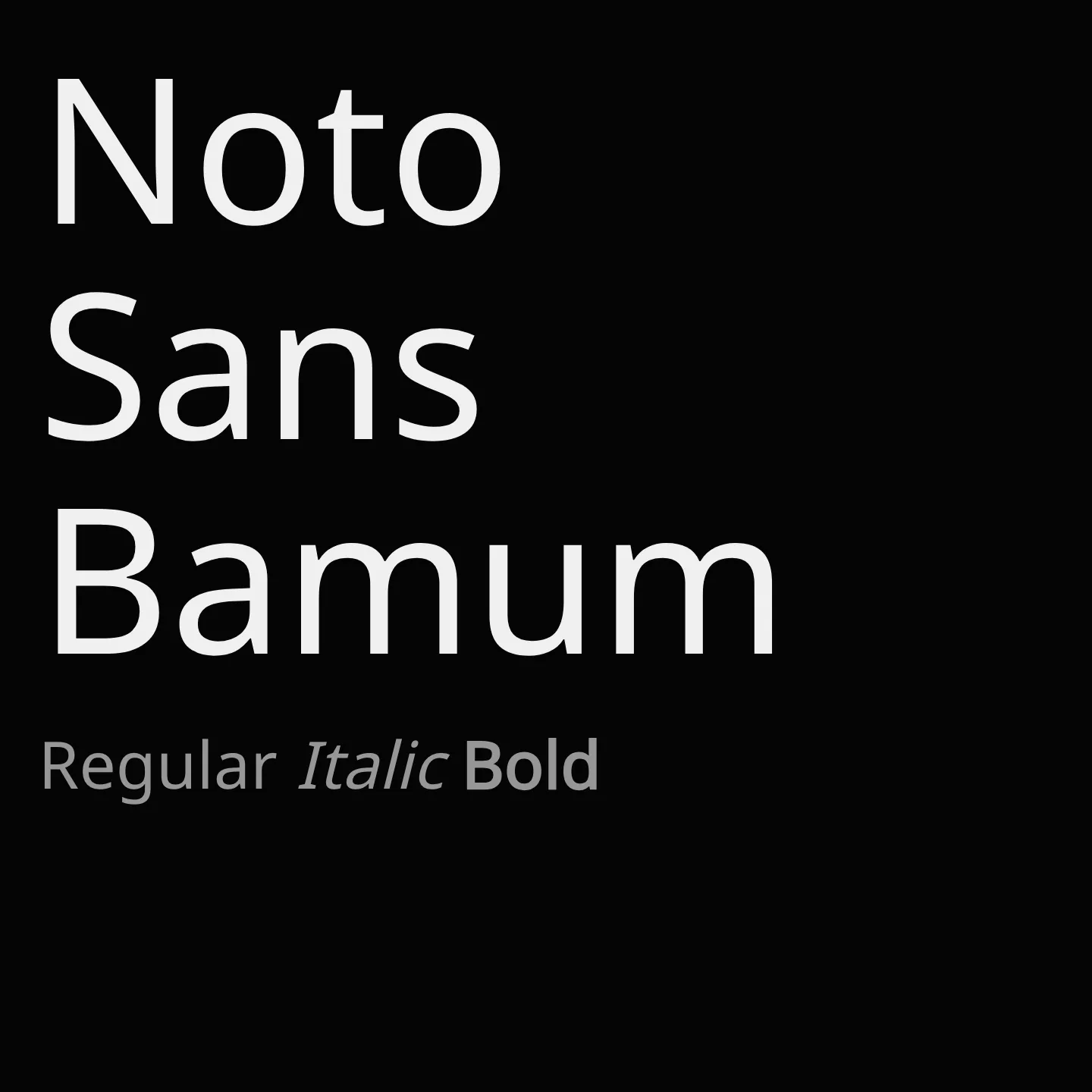 Noto Sans Bamum