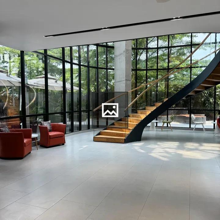 Modern lobby staircase