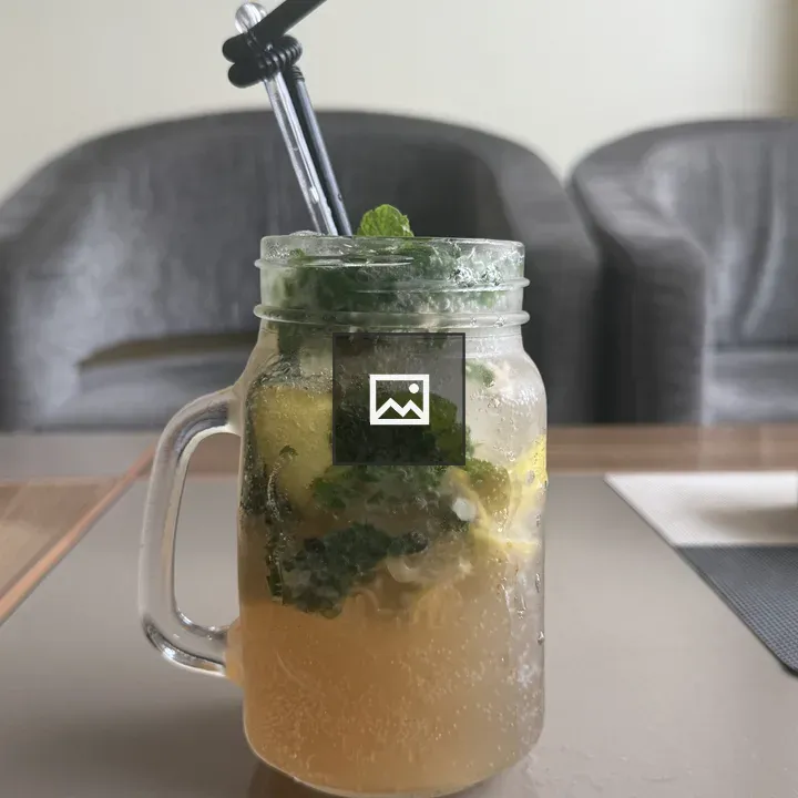 Mason jar iced lemonade with mint