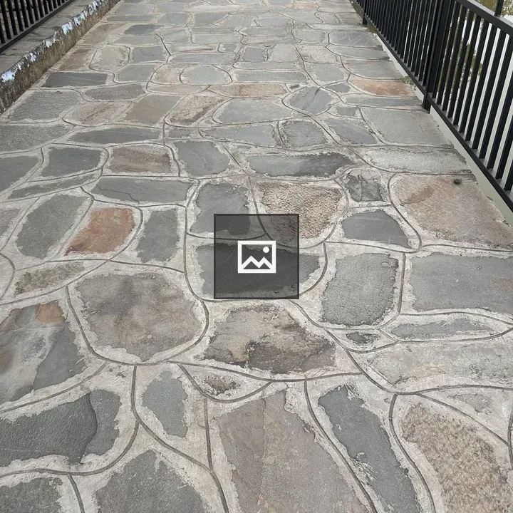 Stone pathway with railings