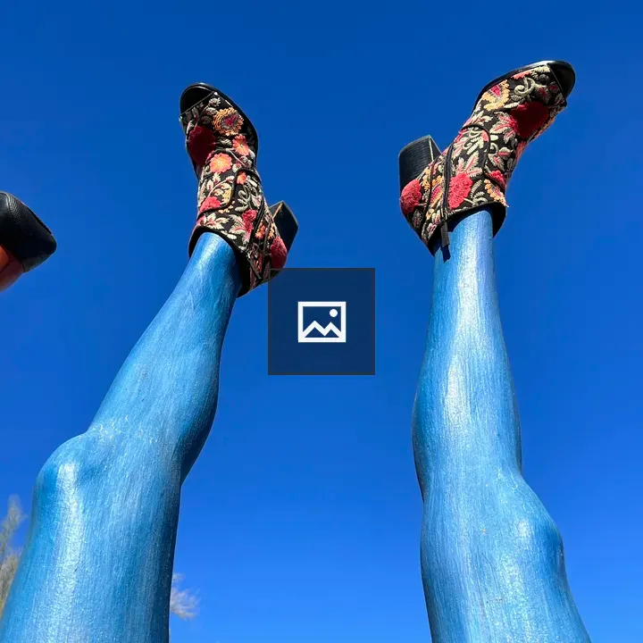 Blue legs and shoes