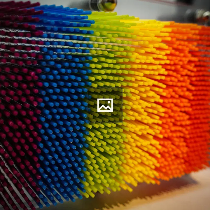Desktop toy made of rainbow sticks