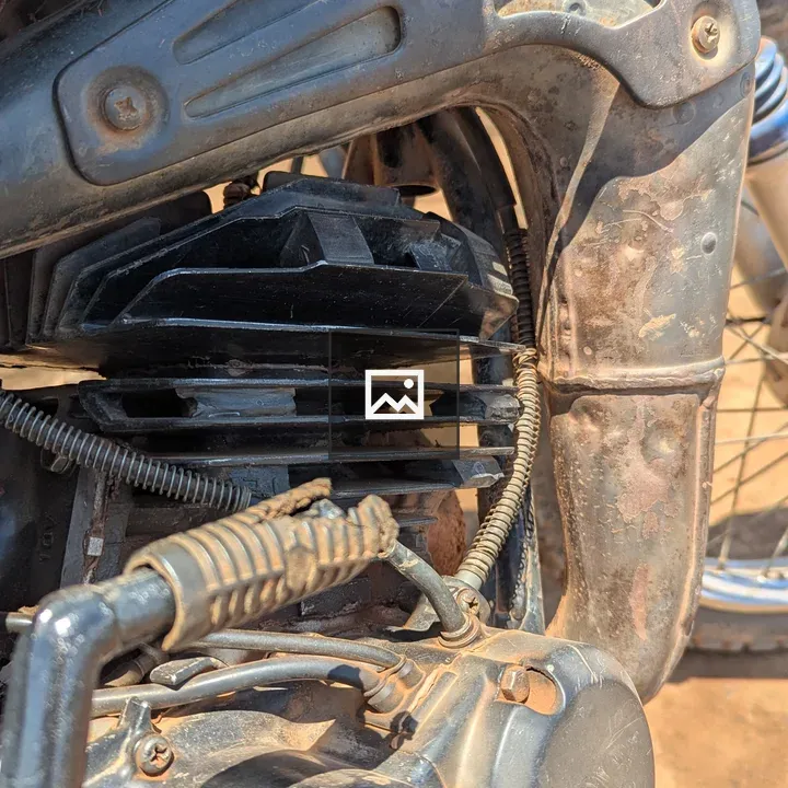 Close-up motorcycle engine