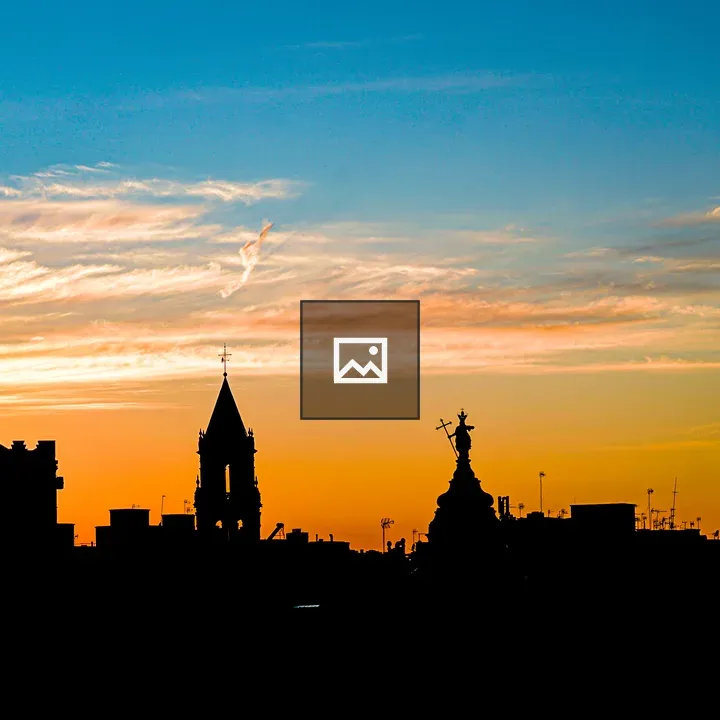 Seville skyline at sunset