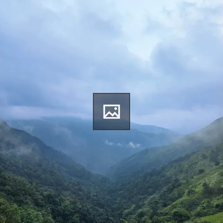 Valley View Through Clouds
