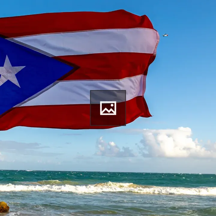 Close-Up Puerto Rico Flag