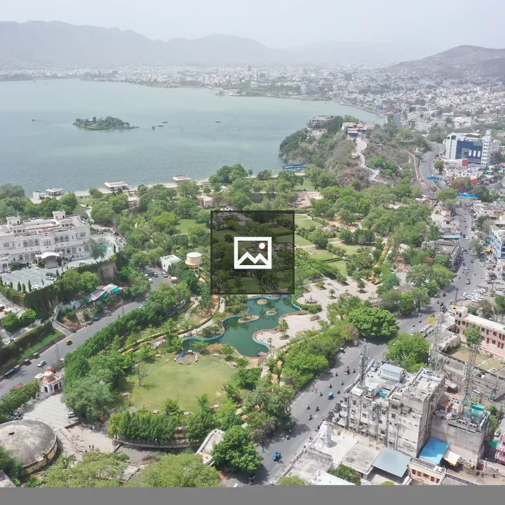 Aerial city landscape