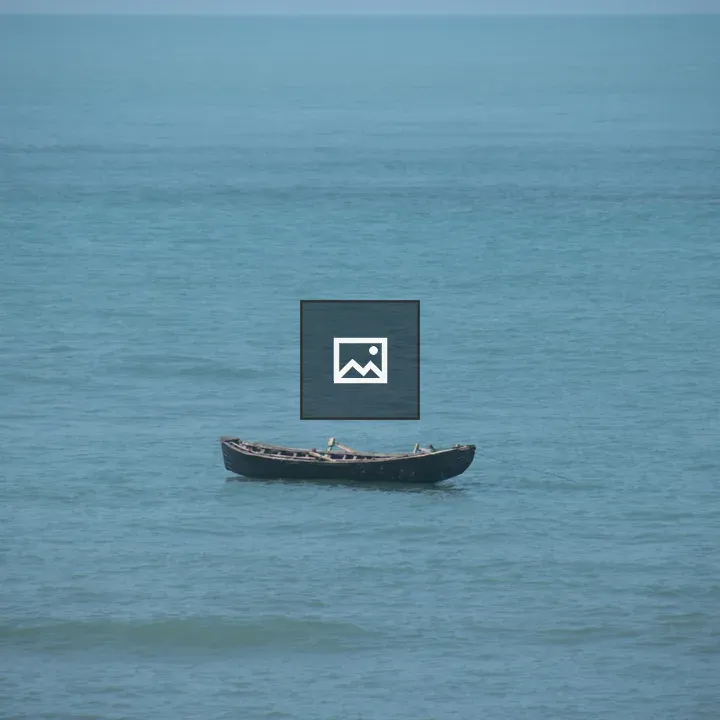 Small boat at sea