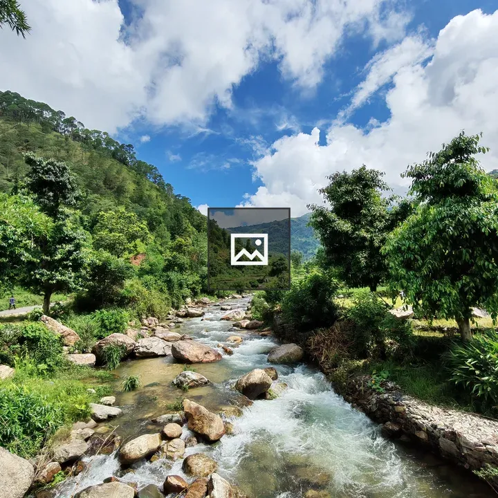 Clear stream through rocky bed