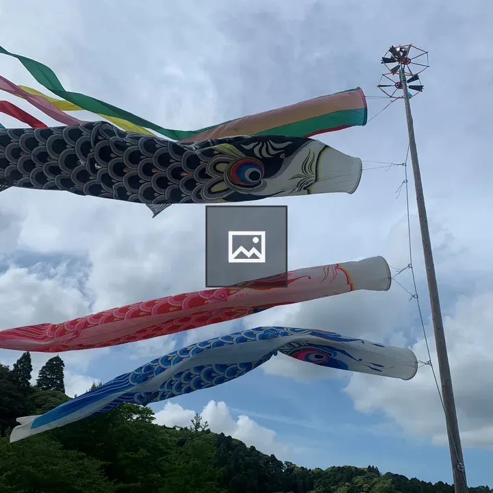 Koinobori over Koinakaike Pond