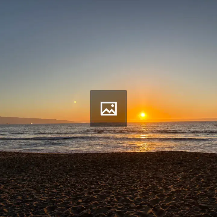 Sunset over Reñaca Beach