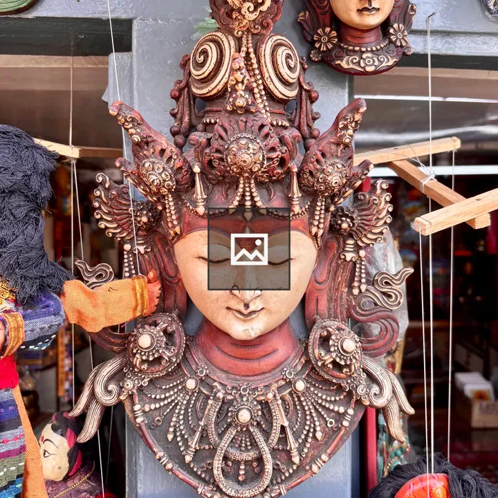 Ornate wooden mask