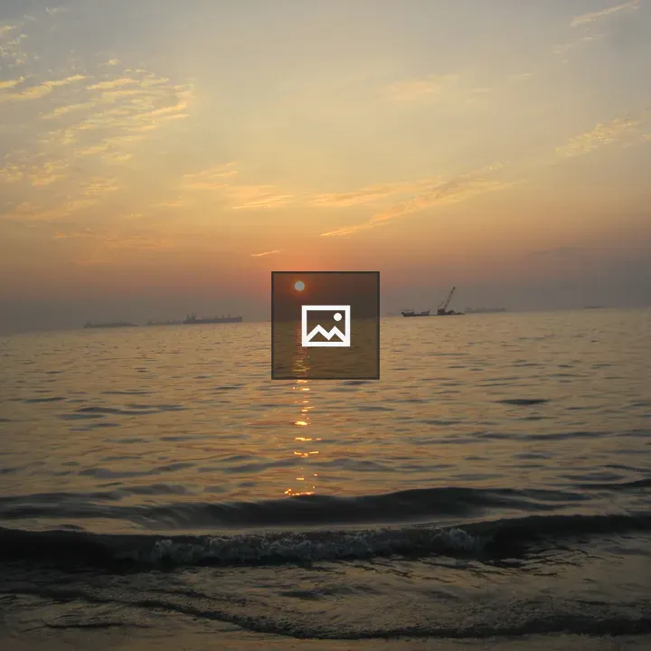 Seascape at Sunset with Ships