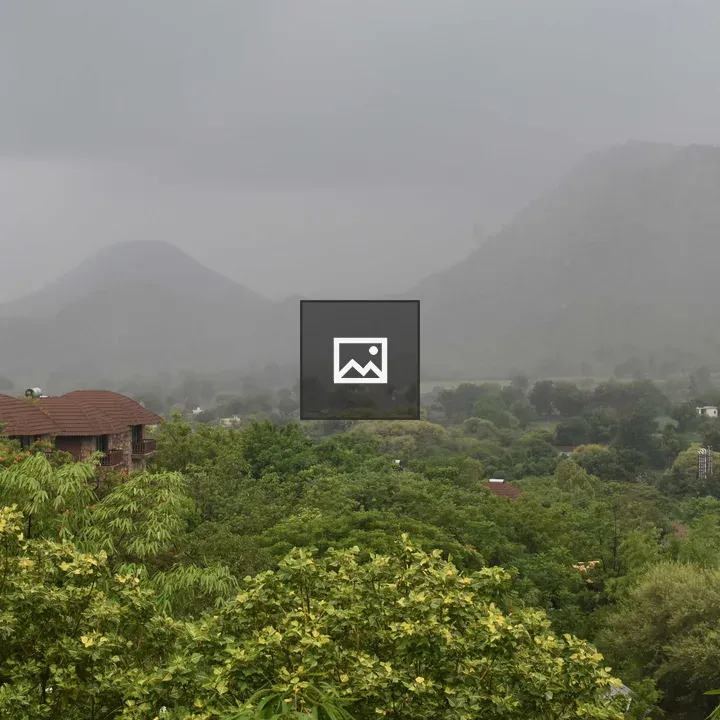 Nature fog above gray-green mountains