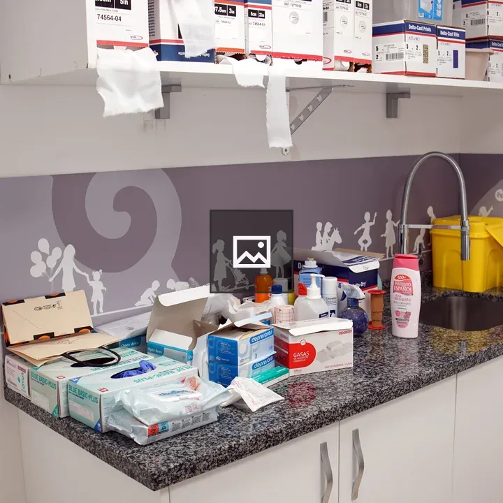 Medical Room Counter and Supplies