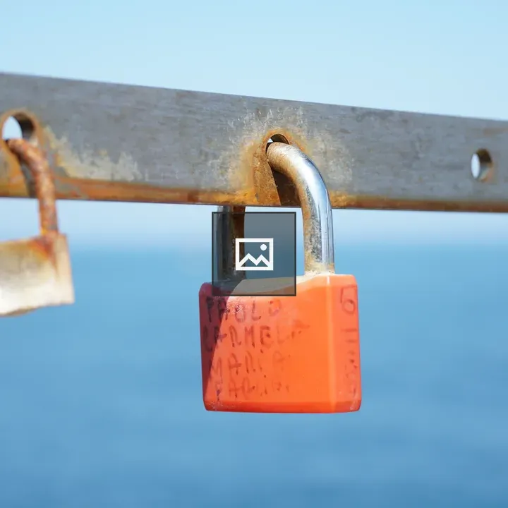 Lock through a metal strip