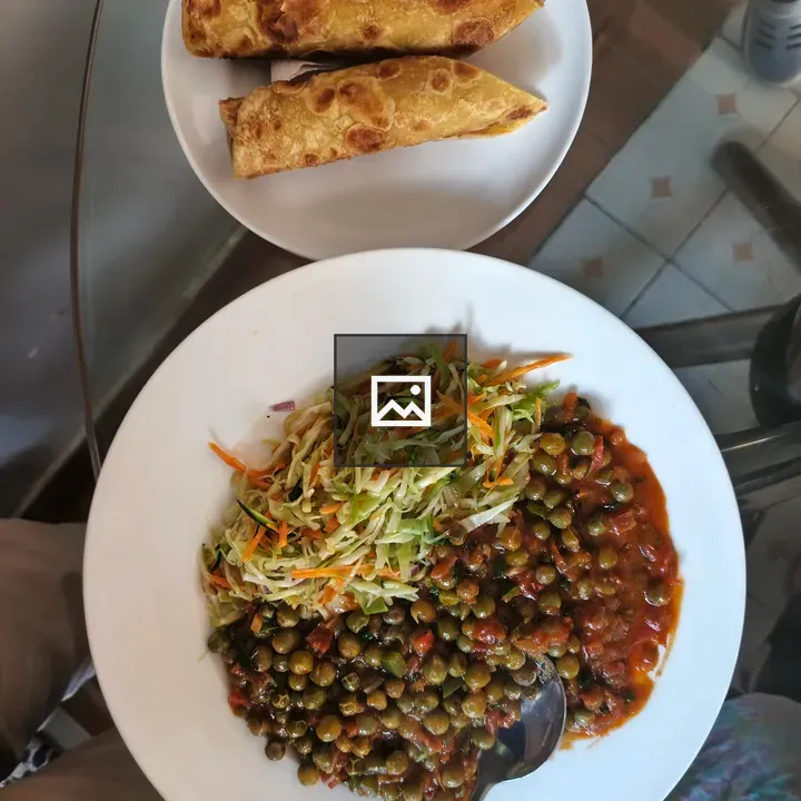 Chapati with Peas Stew and Kachumbari